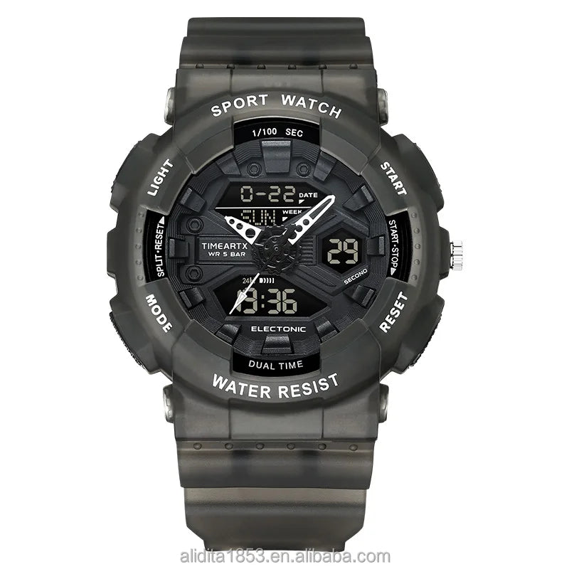 Relógio Masculino TIMEARTX Digital LED à Prova d'Água