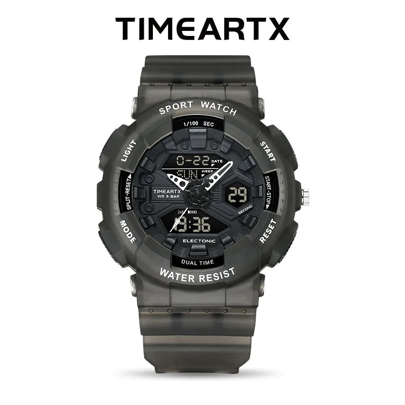 Relógio Masculino TIMEARTX Digital LED à Prova d'Água