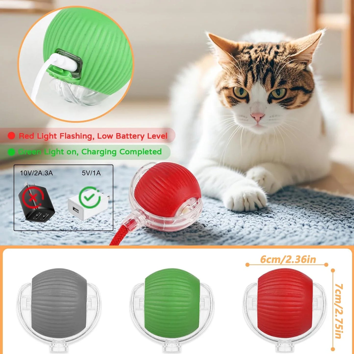 Brinquedo Bola Interativa iLMH Cat Bola Rolante